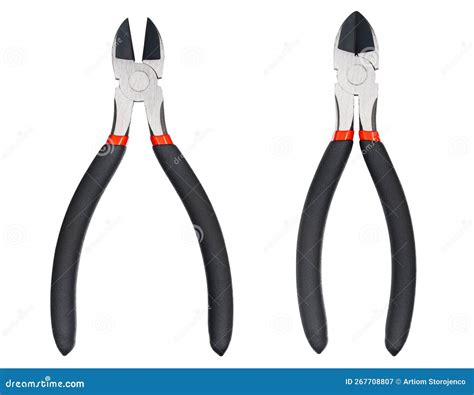 Nippers or Diagonal Cutting Pliers. Wire Cutter or Flush Nippers. Side ...