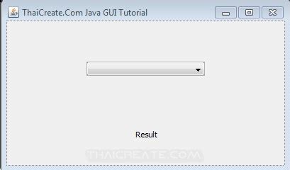 Java JComboBox Example 的图像结果