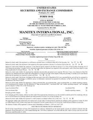 Fillable Online MANITEX INTERNATIONAL, INC. Fax Email Print - pdfFiller