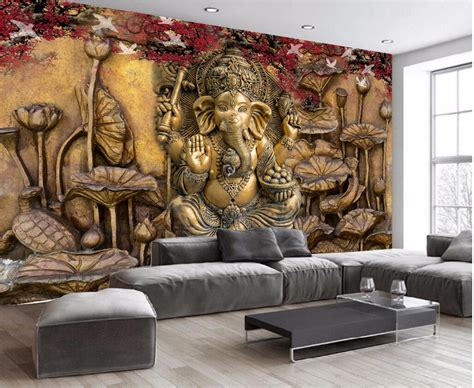 The Ganesh Wallpaper for wal – www.decordaddystore.com