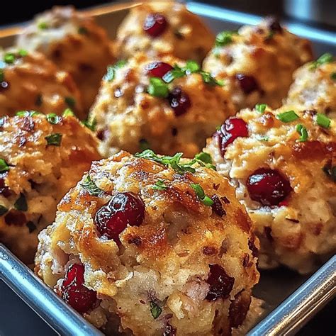 Easy Cranberry Turkey Stuffing Balls: A Delicious Holiday Treat