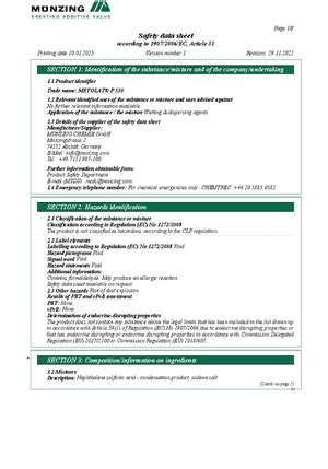 METOLAT® P 530 | Münzing Chemie