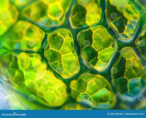 Cell Structure Plant, View of the Leaf Surface Showing Plant Cells ...