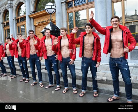 Models American retailer Abercrombie & Fitch opens a flagship store on ...