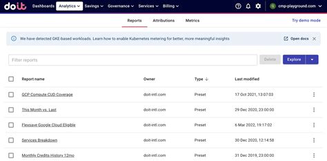 Reports | DoiT Help Center