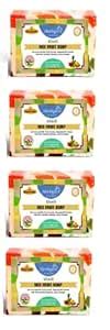 Buy Herbigiri Natural Mix Fruit Handmade Soap (Pack of 4, 125g Each ...