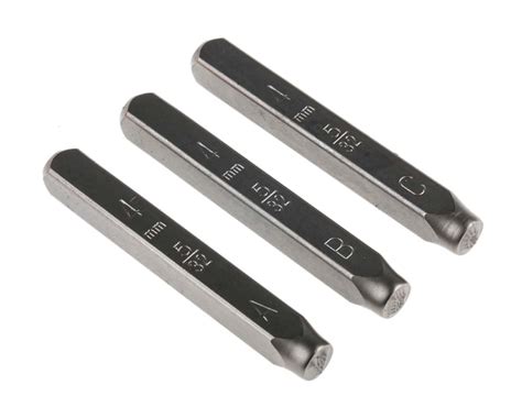 RS PRO | RS PRO 4mm x 36 Piece Engraving Letter Punch Set, (27 Pieces x ...