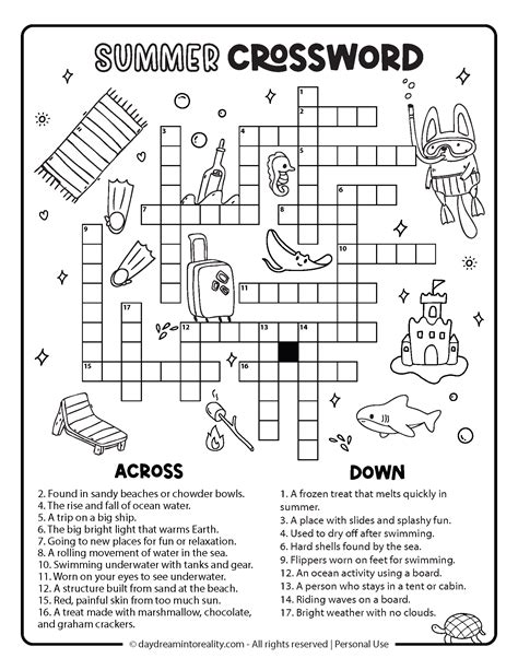 10+ Summer Crossword Puzzles – Free Printable PDFs from Easy to ...