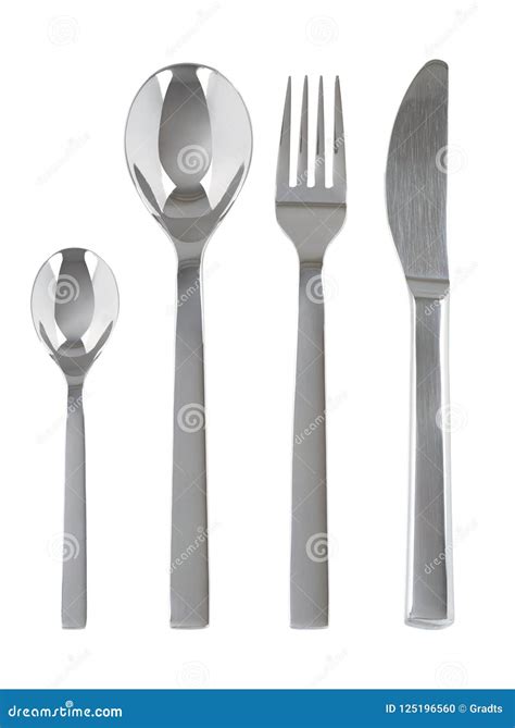 Cutlery Silverware Flatware Table Set Stock Photo - Image of cutouts ...