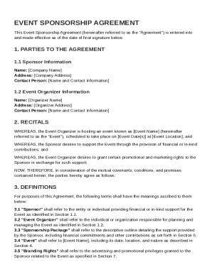 Event Sponsorship Agreement Template - Fill and Sign Printable Template ...