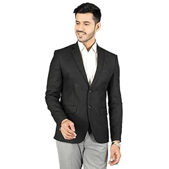 Buy WINTAGE Men's Polyester Cotton Plain Black Blazer: 36/ XS at Amazon.in