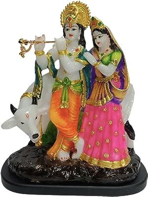 Buy CraftVatika Radha Krishna Murti Idol Marble Dust Radhe Krishna with ...