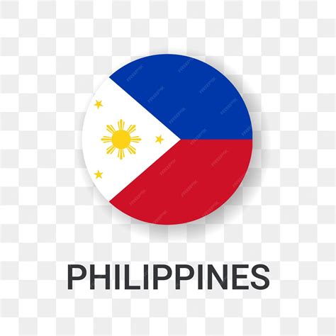 Premium Vector | Round flag of philippines vector icon illustration isolated