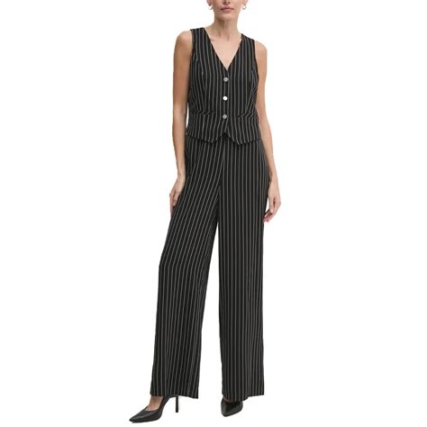 Vest Jumpsuit -Black/Ivory - Europa Art