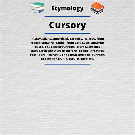 Cursory Hasty