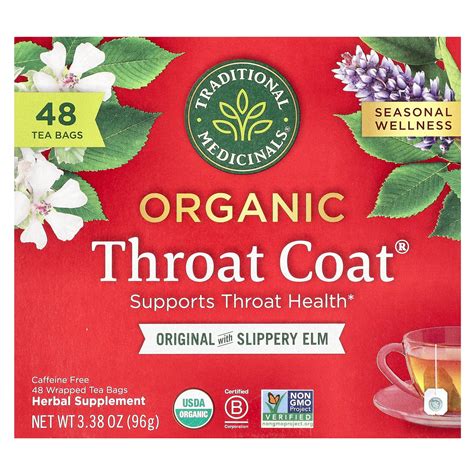 Traditional Medicinals Organic Throat Coat®, Original with Slippery Elm ...