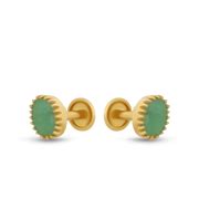 22K Green Emerald Gold Earring – Bhima Jewellery