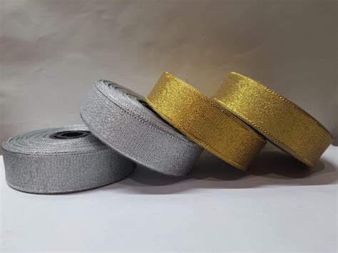 Manhar Lace Present's Satin Zari Ribbons for Decorations Sparkly Fabric ...