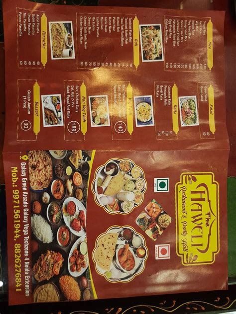 Menu at The Haweli Restaurant and Party Hall, Greater Noida