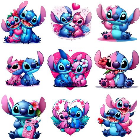 10 Stitch Png, Stitch and Angel Png Bundle, Lilo Stitch Png, Stitch ...