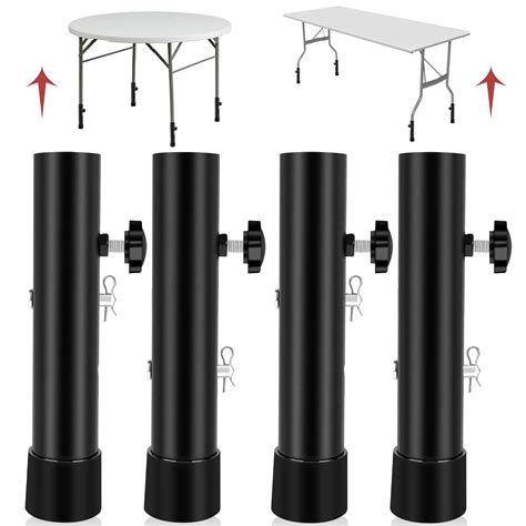 Amazon.com: (4-Pack) Folding Table Leg Extenders, Highly Durable Steel ...