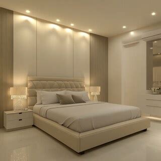 Modern Master Bedroom Design With King Bed and Wall Paneling