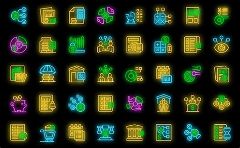 Familie budget iconen set overzicht vector Familie persoonlijk Plan ...