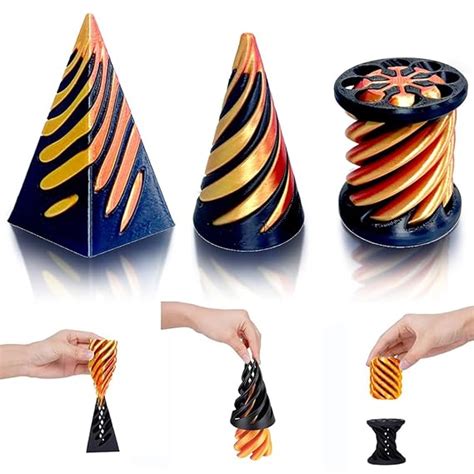 3D Printed Fidget Toys, 3PCS Mind Relaxing Gadgets, Anxiety Relief Toys ...