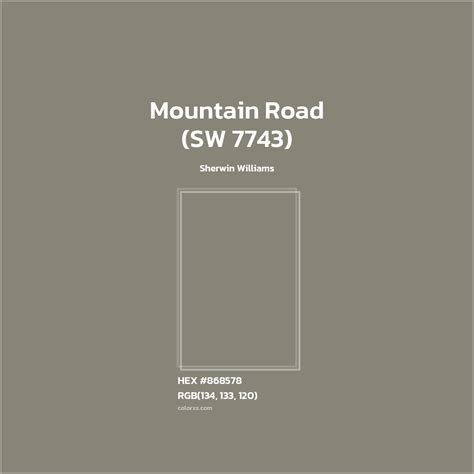 Sherwin Williams Mountain Road (SW 7743) Paint - color codes, matching ...