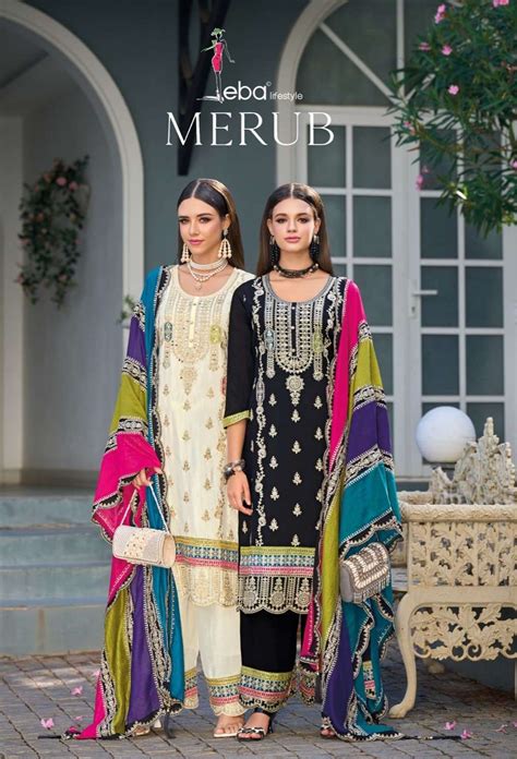 EBA LIFESTYLE MERUB HEAVY BEAUTIFUL DESIGNER READY MADE SUITS AT BEST ...