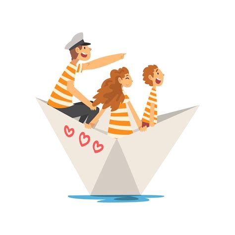 Happy people a boat illustration Images - Free Download on Freepik