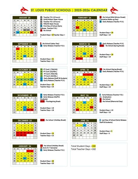 St. Louis Public Schools MI Calendar 25-26 Revised [pdf] - EduCounty