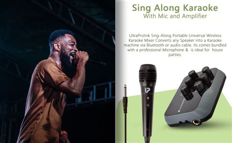 UltraProlink UM1002 Sing Along Karaoke Bluetooth Mixer with Karaoke Mic ...