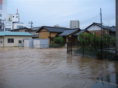 2014年8月に発生した福知山市の水害の写真