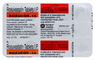 Rozucor 10 Tablet: Uses, Side Effects, Price & Substitutes