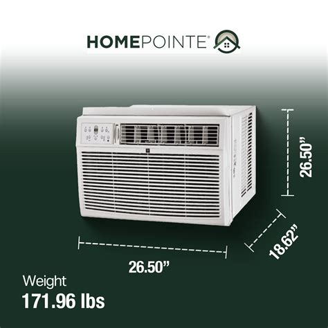 HomePointe 25000 BTU Air Conditioner w/Touch Remote Control & LED ...