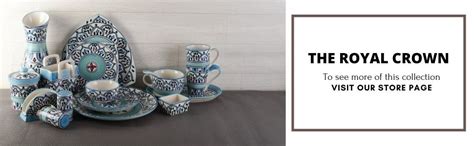 VarEesha The Royal Crown Blue Ceramic Bathroom Accessories Set- Soap ...