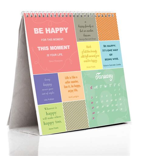 Paper Plane Design Desk Calendar 2018 2017 (8 x 8 inch, Multicolour ...