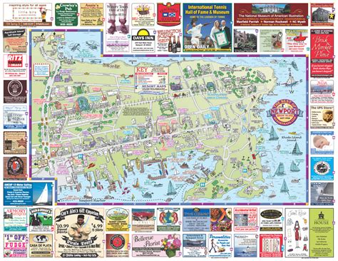Rhode Island Map Tourist Attractions - TravelsFinders.Com