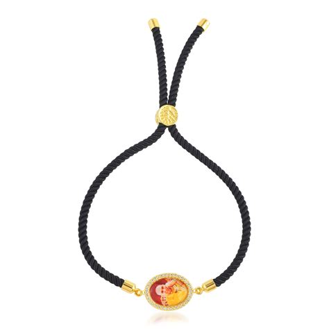 Jai Guruji Swaroop Black Rope Bracelet- Unisex – Matree by Neha Wahi