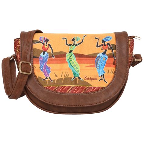 Shop Sabhyata Masai Lady Design Sling Bag (SS01-06) - Yellow 1 Unit at ...