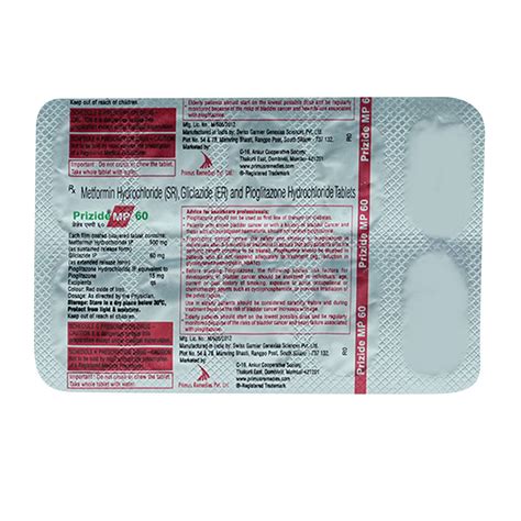 PRIZIDE MP 60 TABLETS 10'S Price, Uses, Side Effects, Composition ...