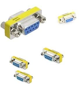 fdealz [ 5 Pieces ] DB9 9 Pin RS-232 Serial Connector DB9 Female to ...