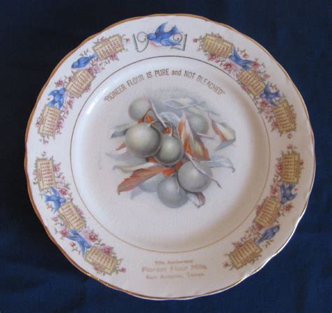 1921 Pioneer Flour Mills San Antonio Texas 70th Anniversary Plate China Texana | #1811830908