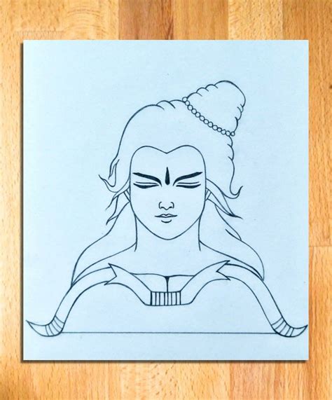 Shri Ram easy drawing, pencil sketch, Lord Rama sketch for beginners