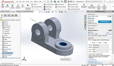 Design and Instantly Quote in One Integrated SOLIDWORKS Workspace ...