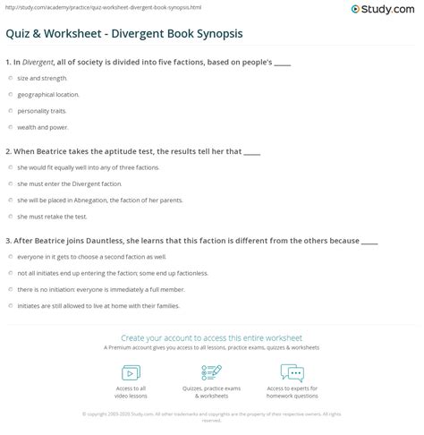 Divergent Faction Quiz