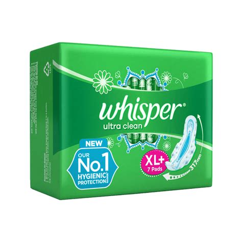 Whisper Sanitary Pads - Ultra Clean XL+ Wings, 7 Pads – Fetch N Buy