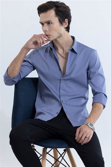 Buy Men's Folksy Blue Shirt Online | SNITCH
