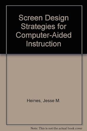 Buy Screen Design Strategies for Computer-Aided Instruction Book Online ...